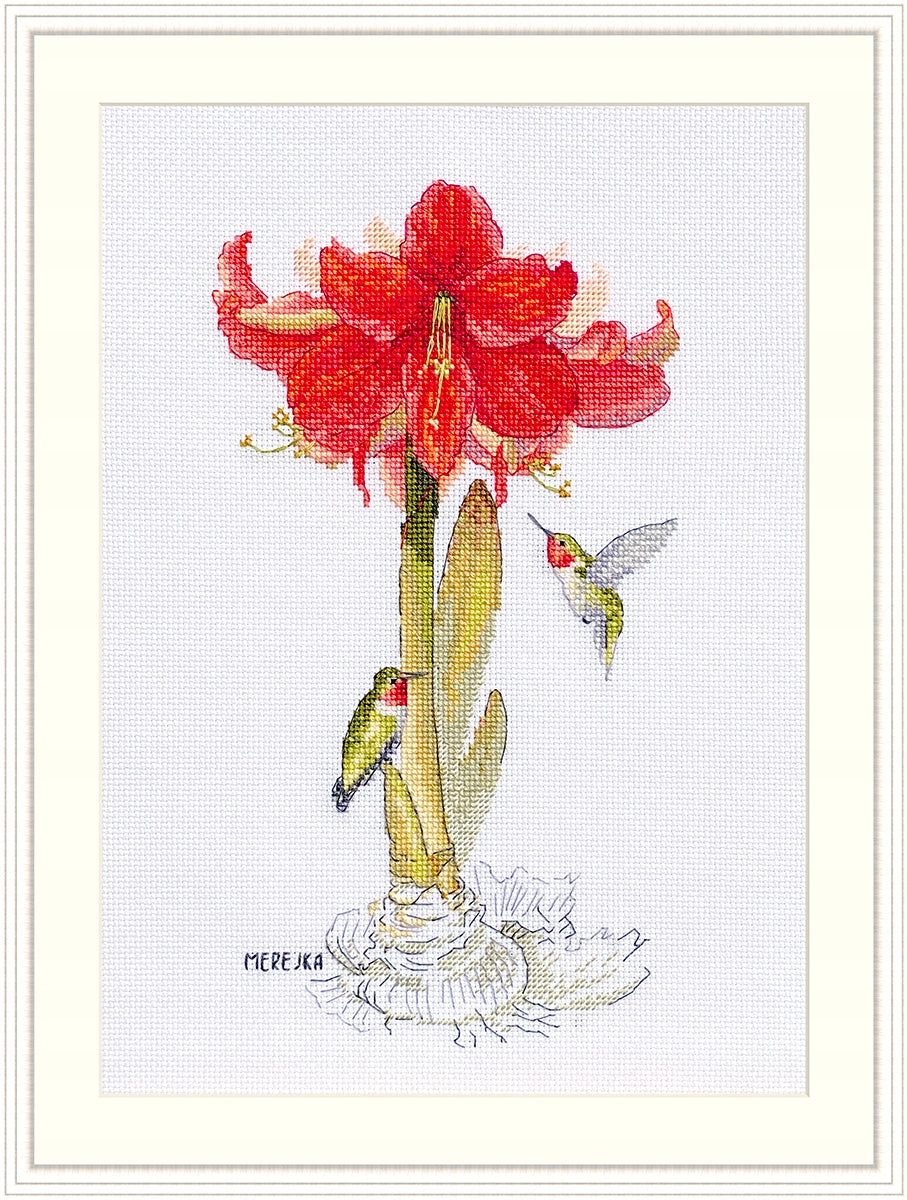 Sada pro křížkovou výšivku „Amarylis“ 14 x 25 cm