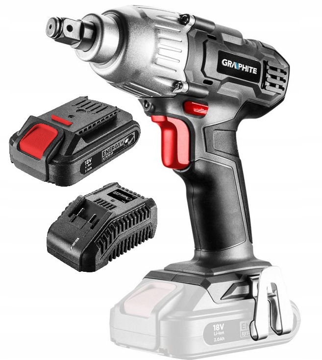 GRAPHITE Klucz udarowy AKU Energy+ 18V 2 AH
