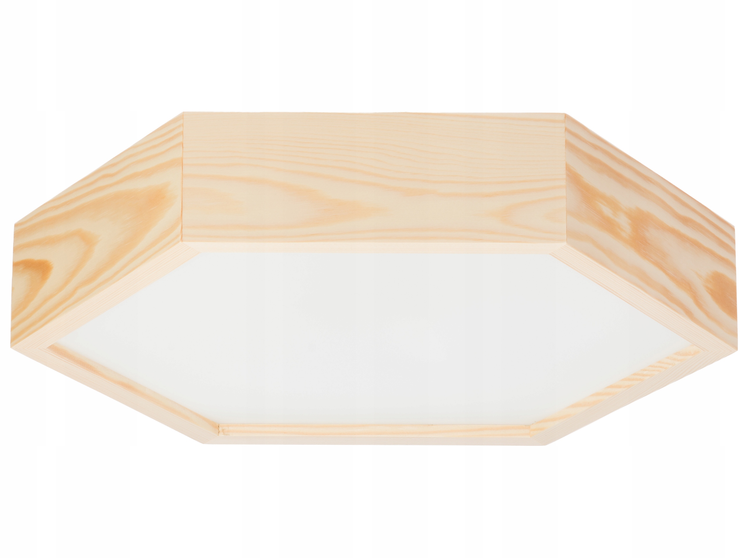 Stropná lampa Leja hexagón fi375 Sosna do obývačky, kuchyne, kúpeľne, Štýlová