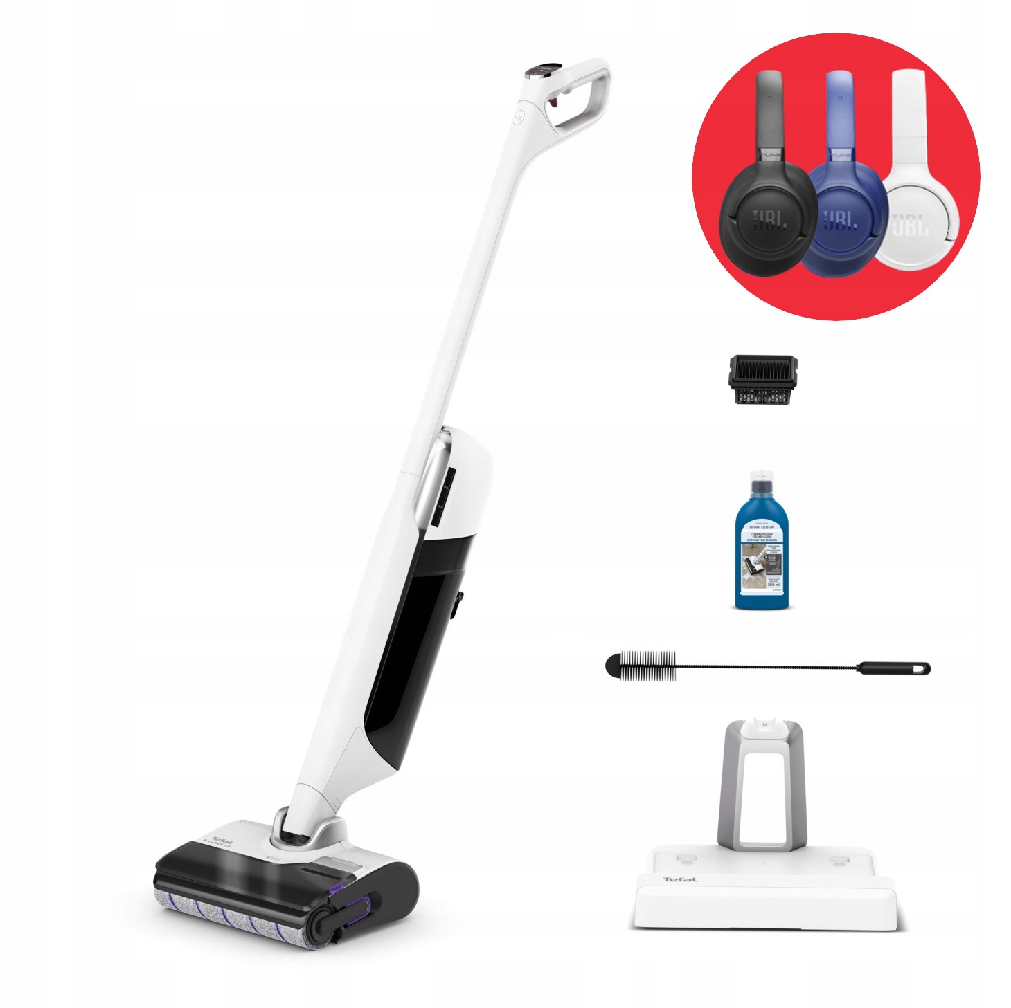 Odkurzacz pionowy bezprzewodowy myjący Tefal X-Clean 12 GF7257 samosuszenie