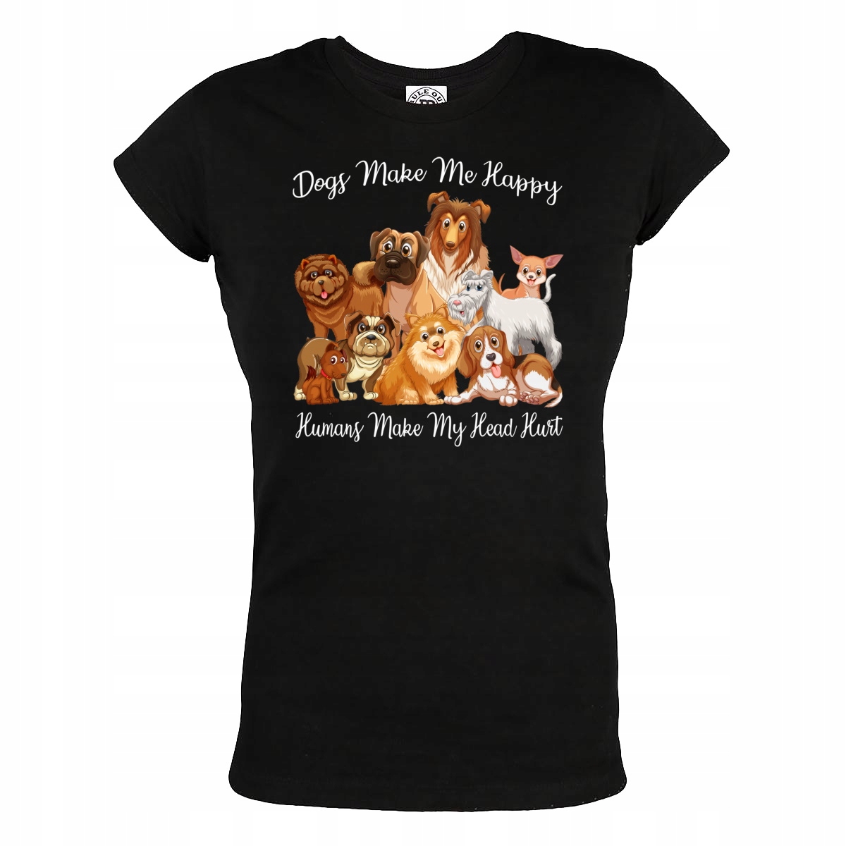 

Damska Koszulka Pies Psy Z Psem Dogs Make Me Happy