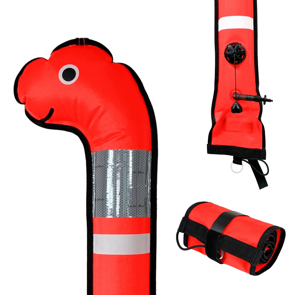 Tecline Nurkowa boja dekompresyjna zamknięta Dsbm zawór 15/180cm Loch Ness