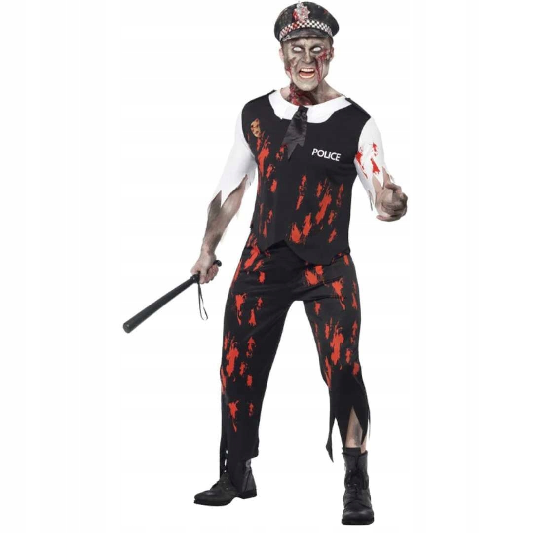 Kostium zombie Policjant halloween Przebranie r. L