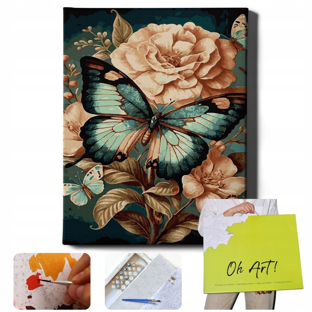 Obrázky pro malování podle čísel s rámem Malování podle čísel Květiny Oh Art!