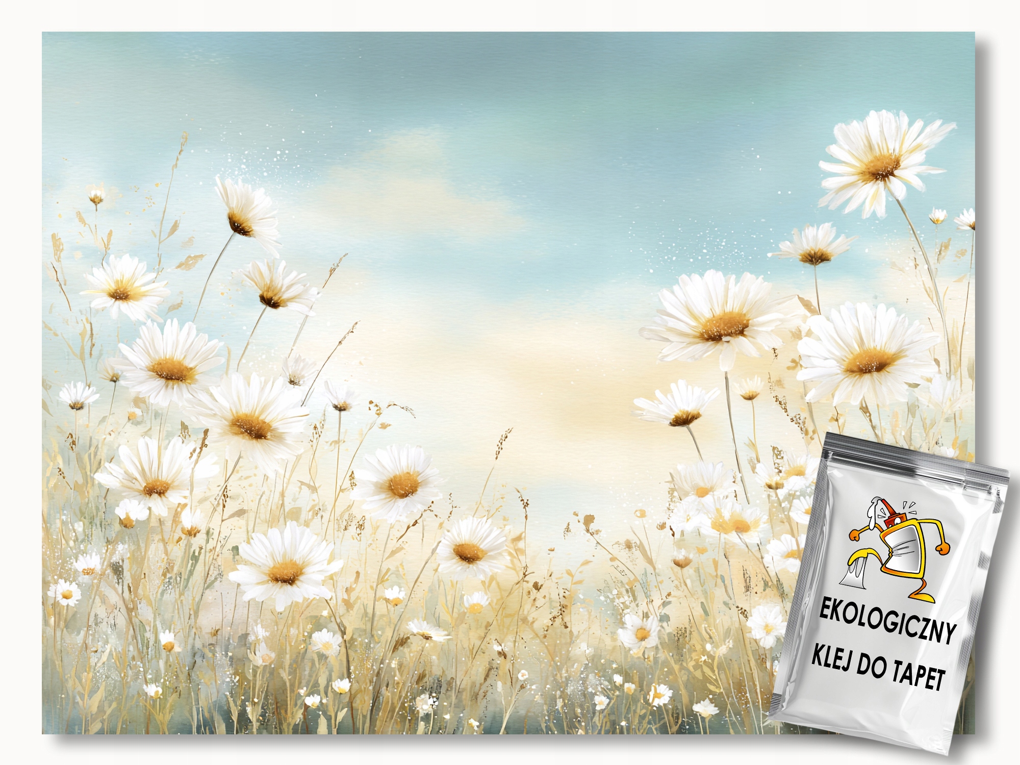 Fototapeta Flizelina Natura Lúka Pole Kvety Sedmokrásky Boho 368x254 130g
