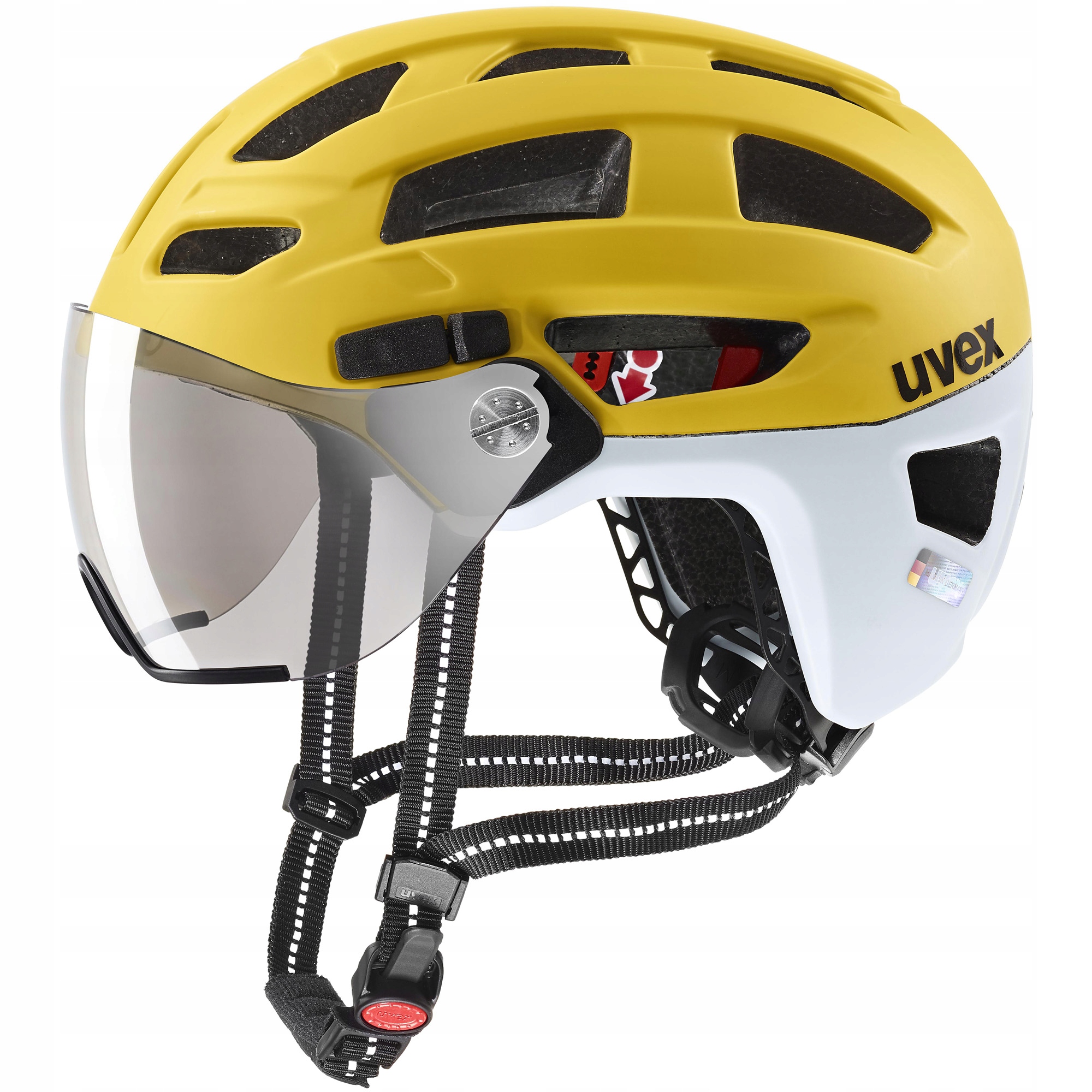 Cyklistická přilba Uvex Finale Visor Sunbee Cloud Matt M 52-57 cm