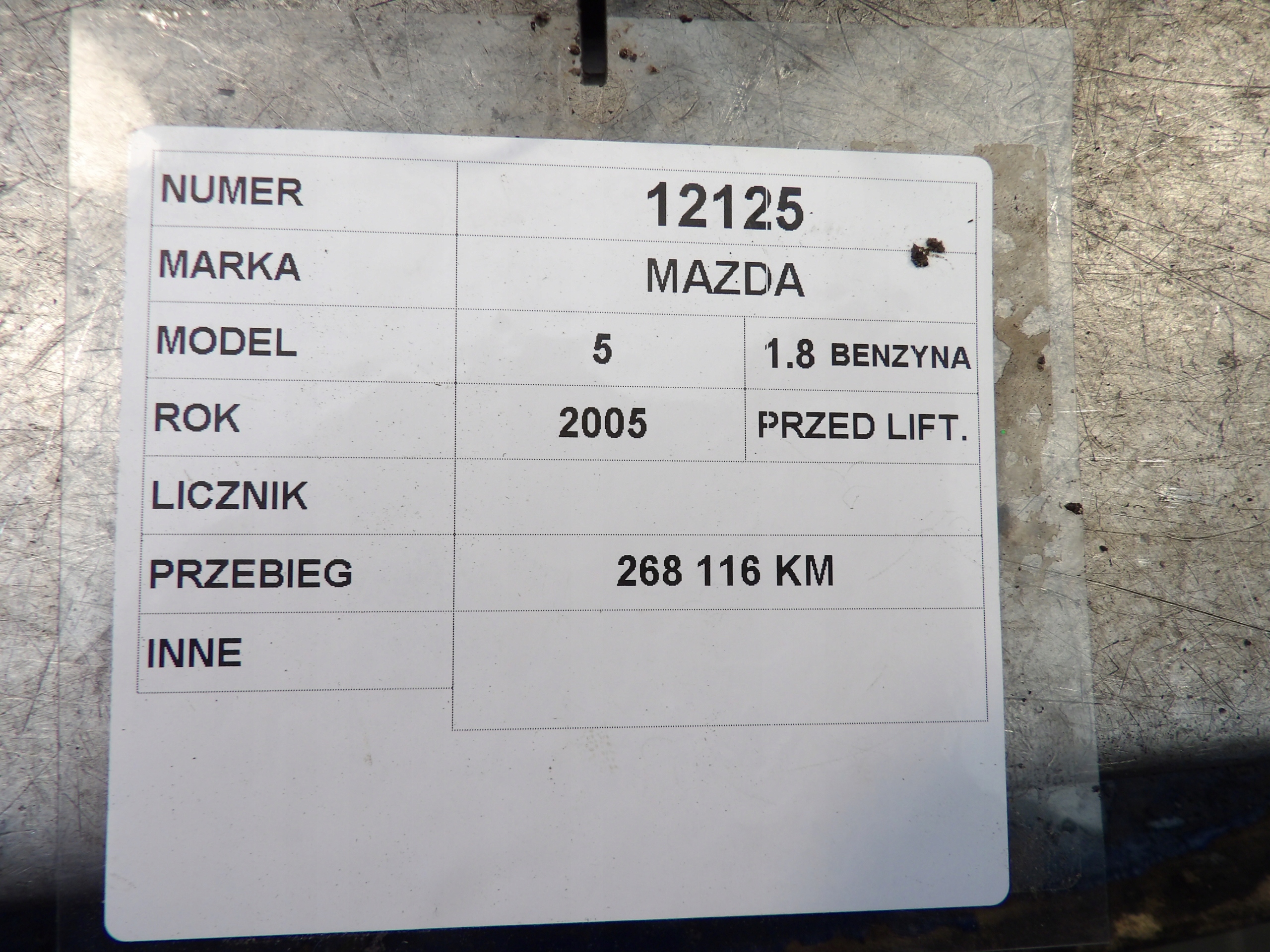 Mazda V 5 dials, liczniki C23555430