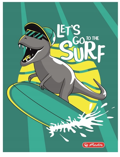 

Zeszyt A5 Herlitz 16 k podwójna linia Go surf