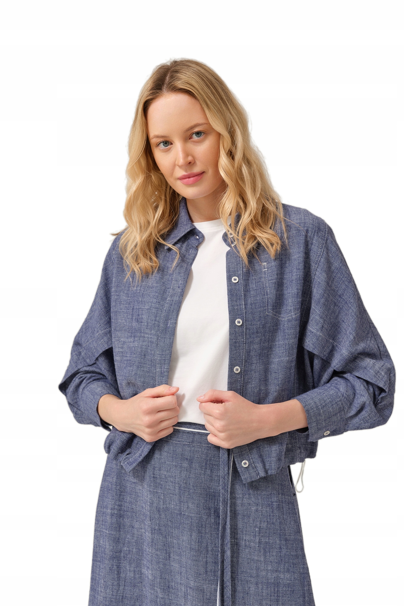 Bomber Denimová Dámská Košile Jarní Bunda Lehká Dámská Feria 40