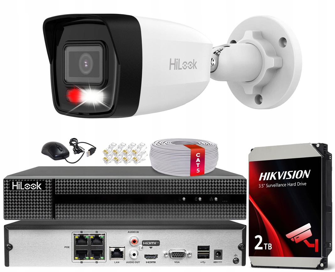 Ip monitorovací sada pro domácnost Kamera 6Mpx Den/Noc Barva 2TB záznamník