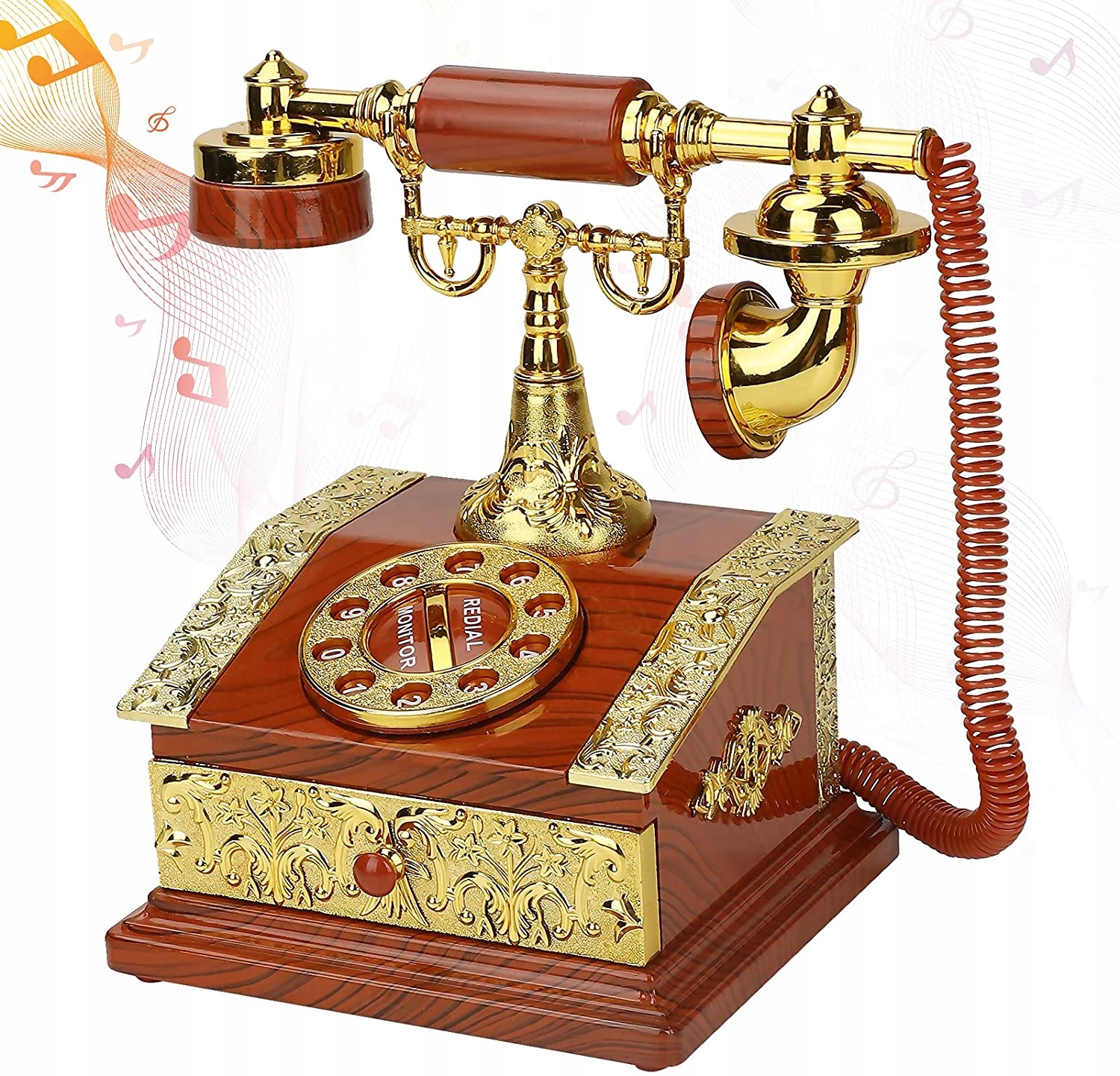 Pozytywka, retro tarcza telefon stacjonarny model