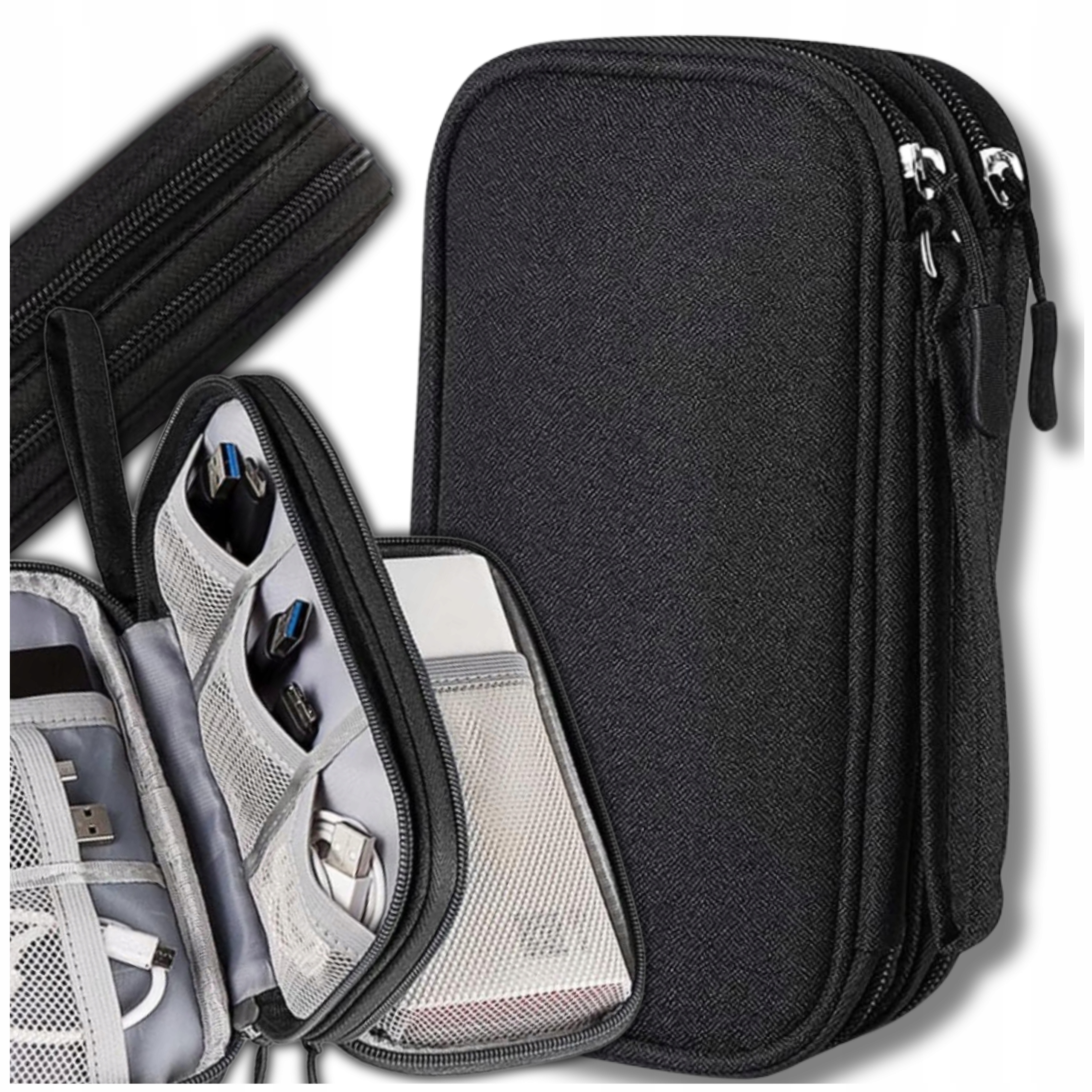 Wodoodporny Organizer na kable ładowarki etui podróżne usb powerbank torba