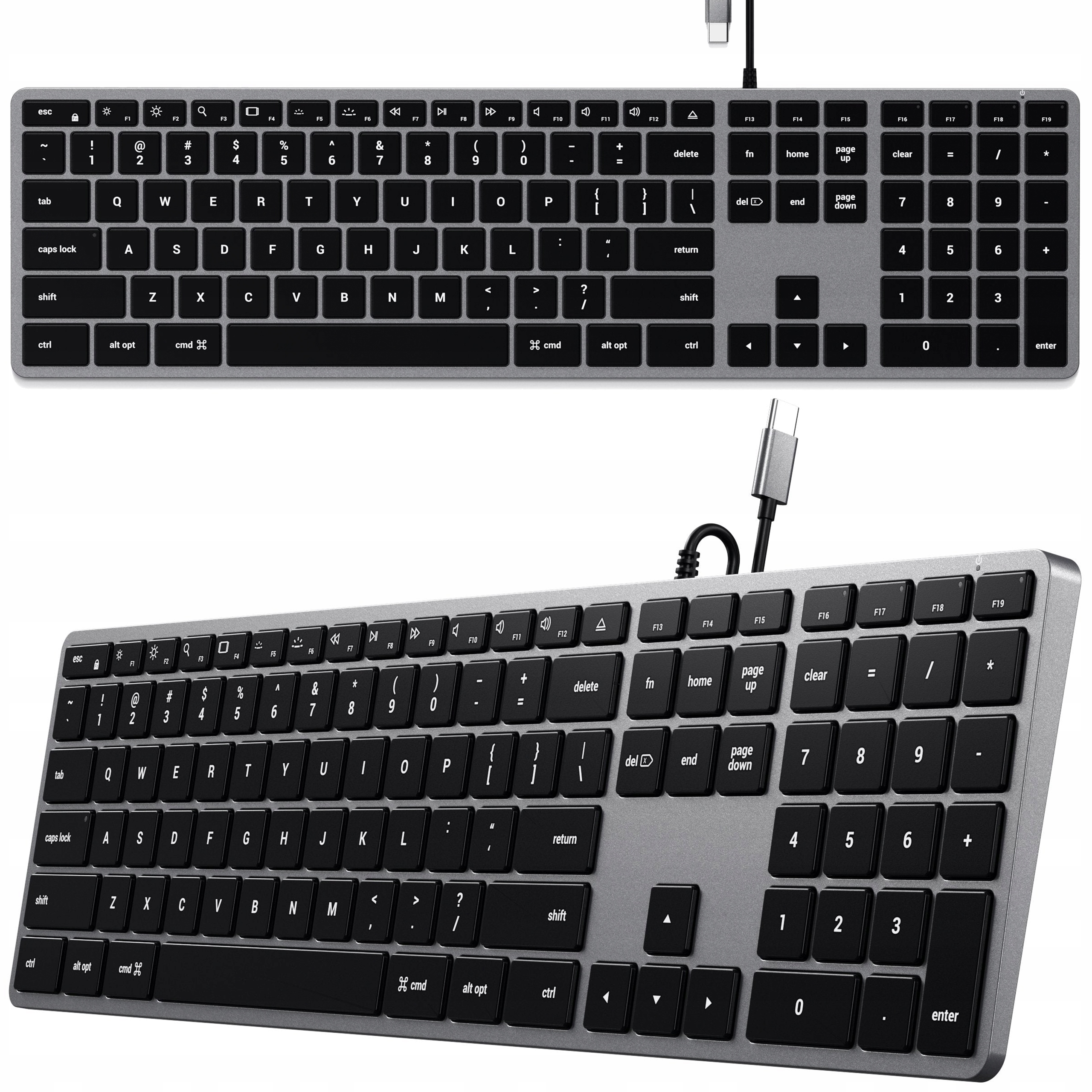 Satechi W3 Slim Backlit Klawiatura Bezprzewodowa z Układem Numerycznym