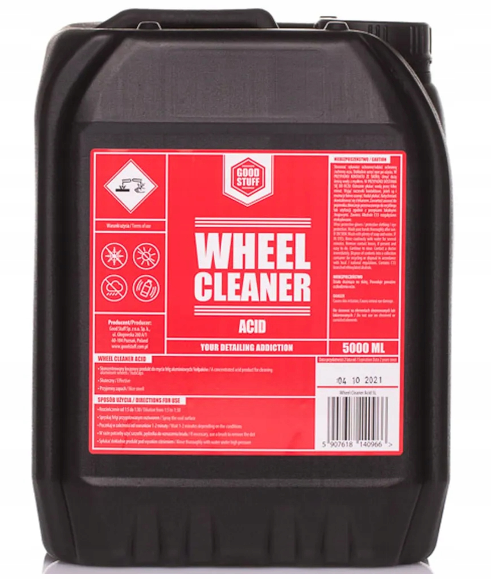 Good Stuff Wheel Cleaner ACID do mycia felg 5000ml Pojemność opakowania 5000 ml