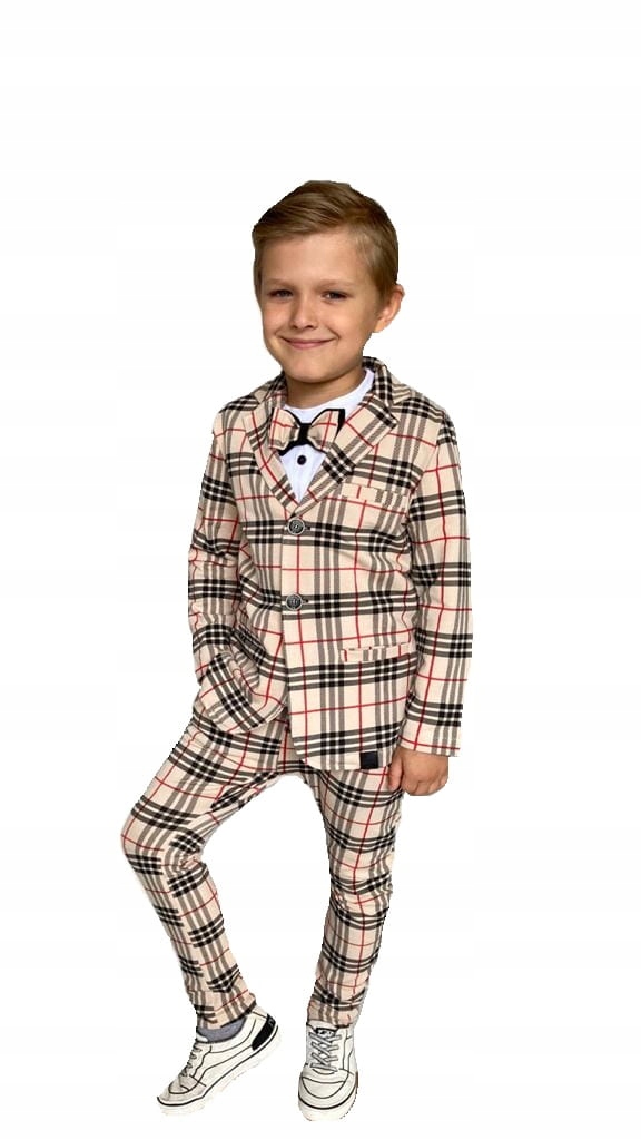 

Marynarka w kratę beżowa Boom Boom Kid 152
