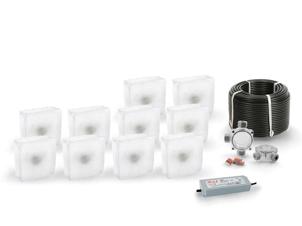 10 x Led nájezdové svítidlo 12V IP68 Bz 15x15 cm