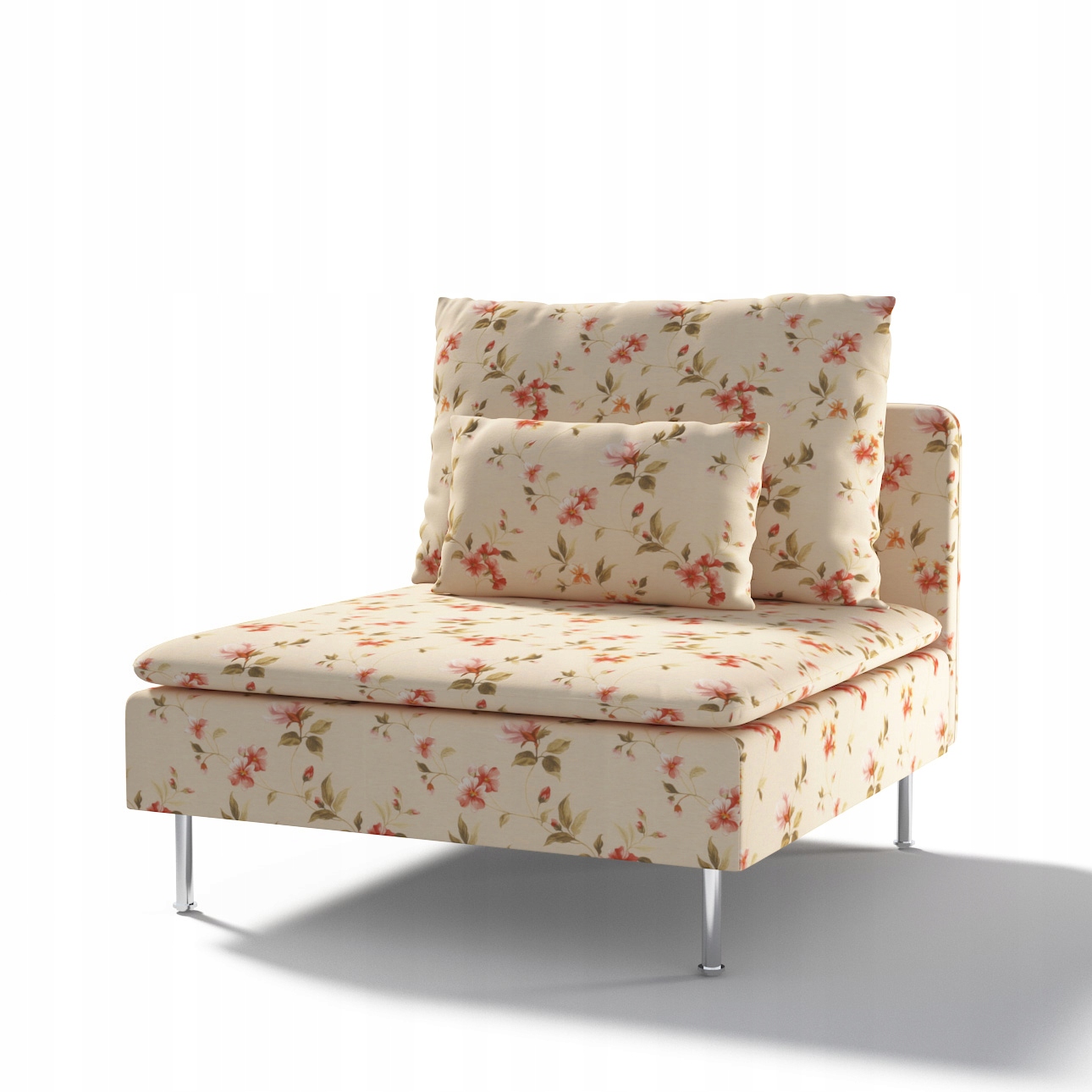 Obal na modul Söderhamn pro 1 osobu Ikea s květinami na krémovém pozadí