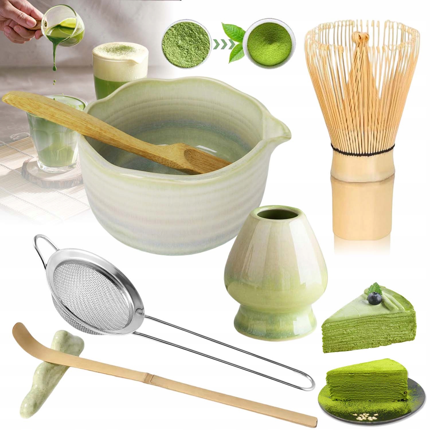 Zestaw Prezentowy Do Herbaty Matcha Zestaw Matcha Z Trzepaczką