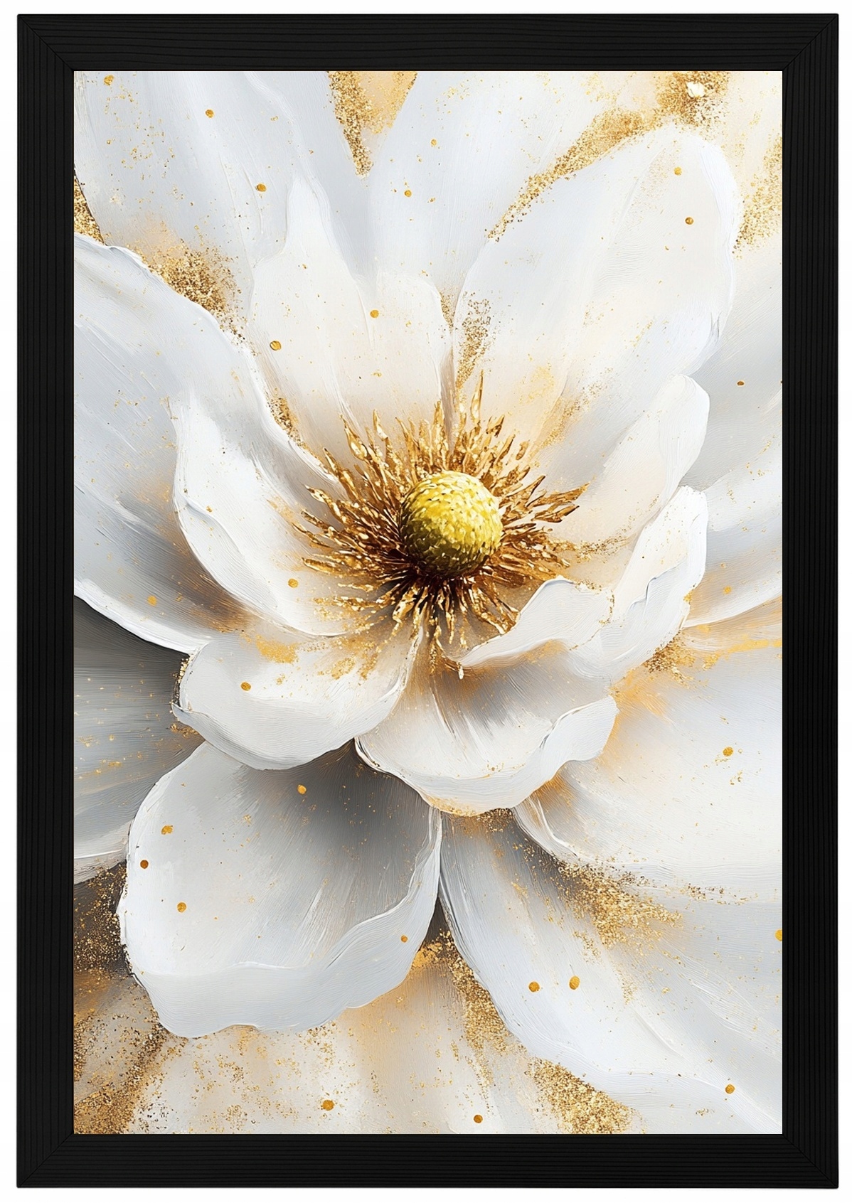 Plakát Rámeček Dřevo Příroda Bílý Květ Magnolie Glamour 40x60