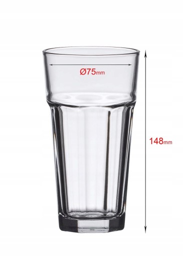 SZKLANKI X 6 DO WODY SOKU WHISKY DRINKÓW 360 ML Pojemność 360 ml