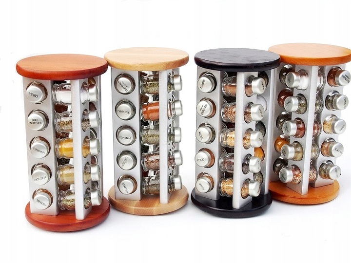 PRZYPRAWNIK DREWNIANY STOJAK NA PRZYPRAWY 20 SZT N