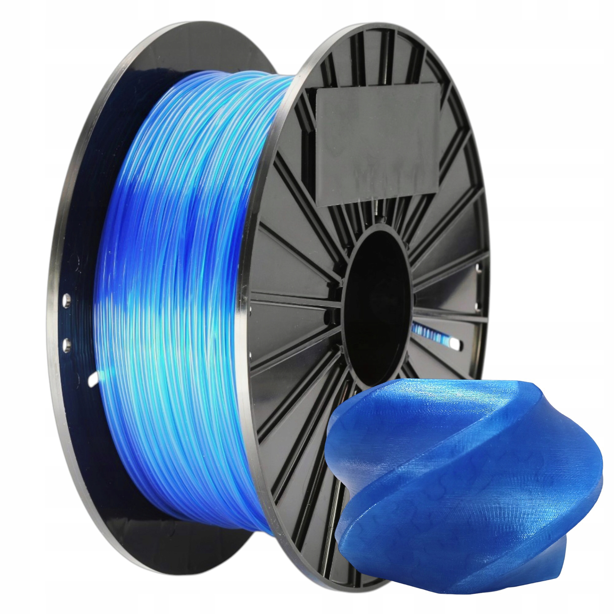 Tpu filament Modrý Transparentní 1,75 mm 1 kg F3D