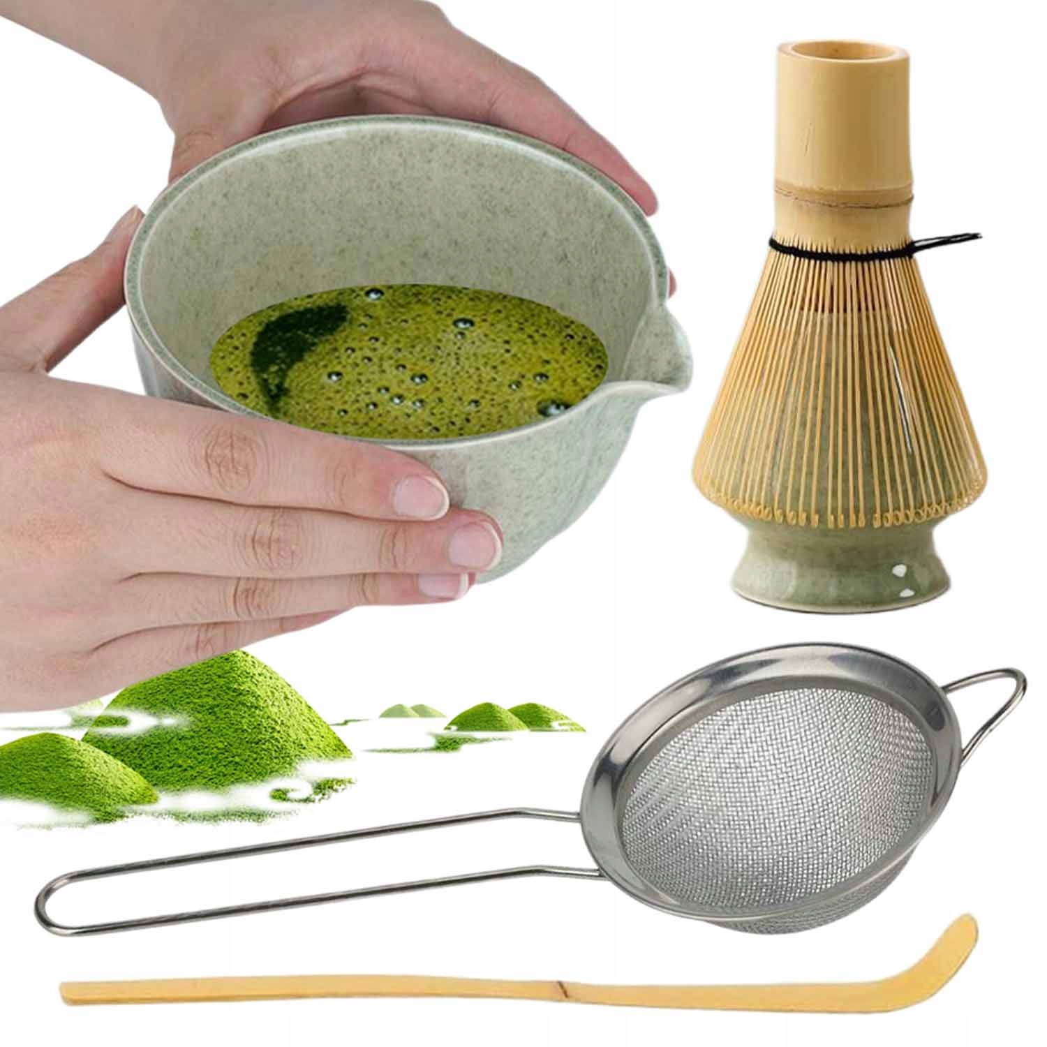Dárková Sada Sada Matcha Čaje Sada Na Přípravu Matcha Čaje 5 Ks