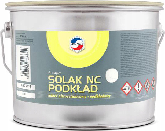 Lakier do drewna Sopur Solak Nc Podkład 2,5l