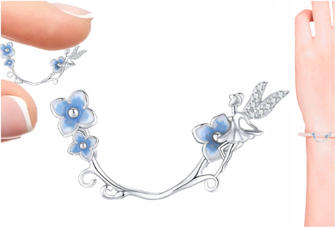 

Charms Zawieszka Charms Srebro 925 Kwiaty Trusky