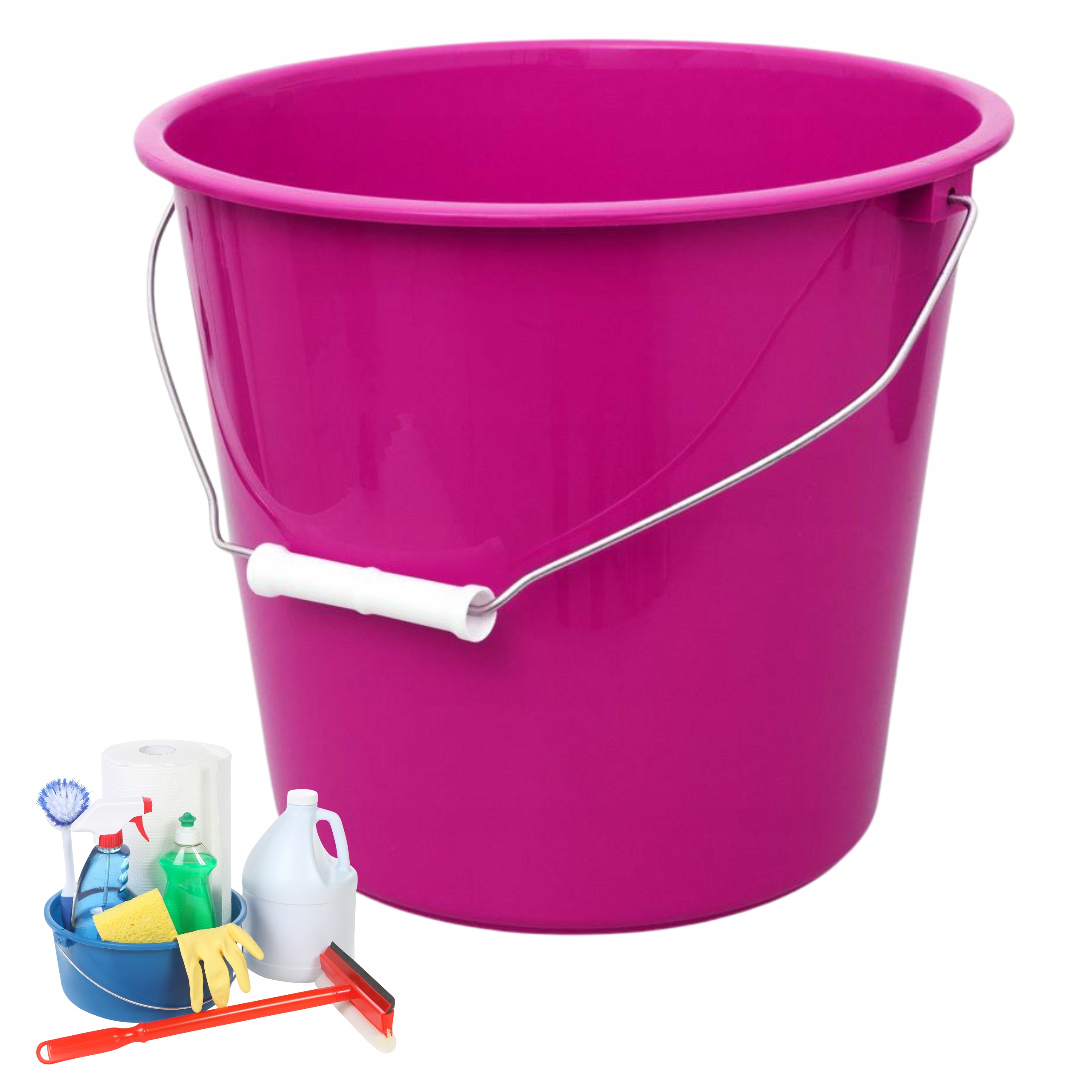 

Wiadro Plastikowe Gospodarcze Domowe 10L Fuksja