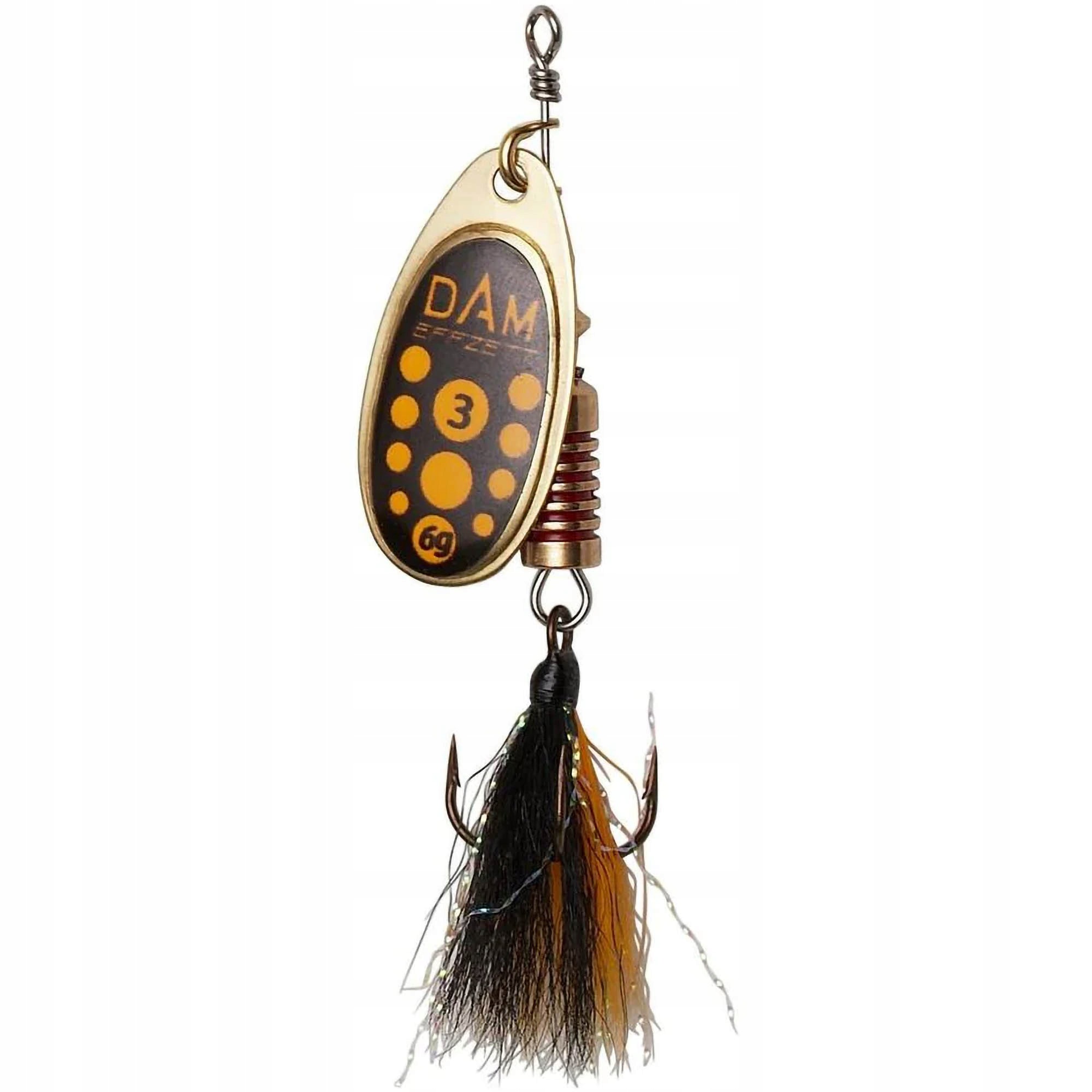 Błystka Obrotowa Dam Standard Dressed Spinner 4 10g S Blacky