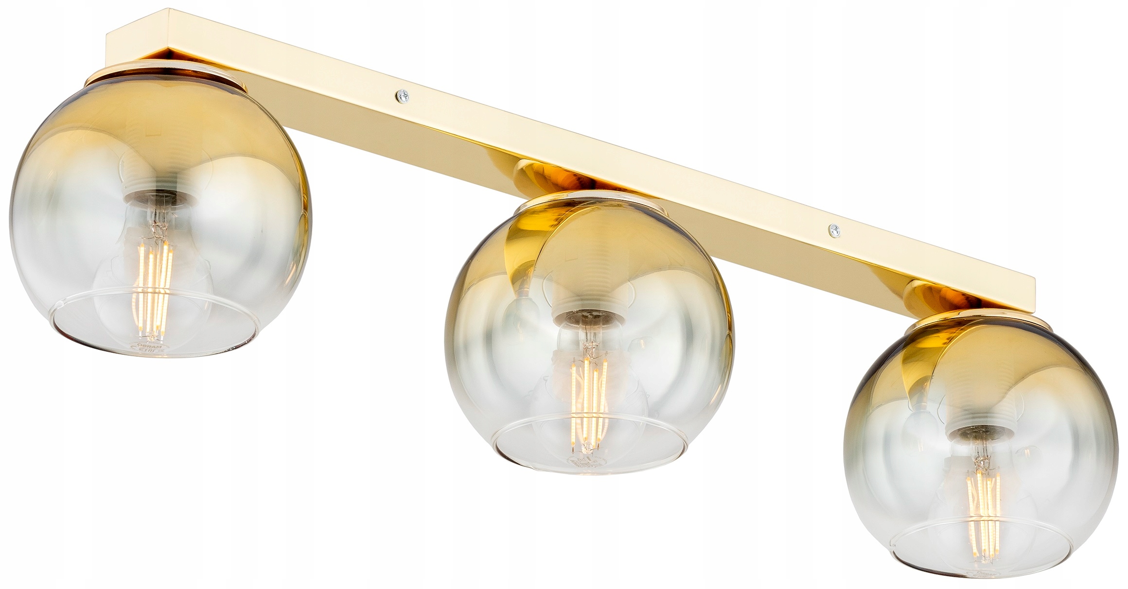 Złota Lampa Wisząca Zwis Sufitowa Żyrandol Kula Astra Led E27