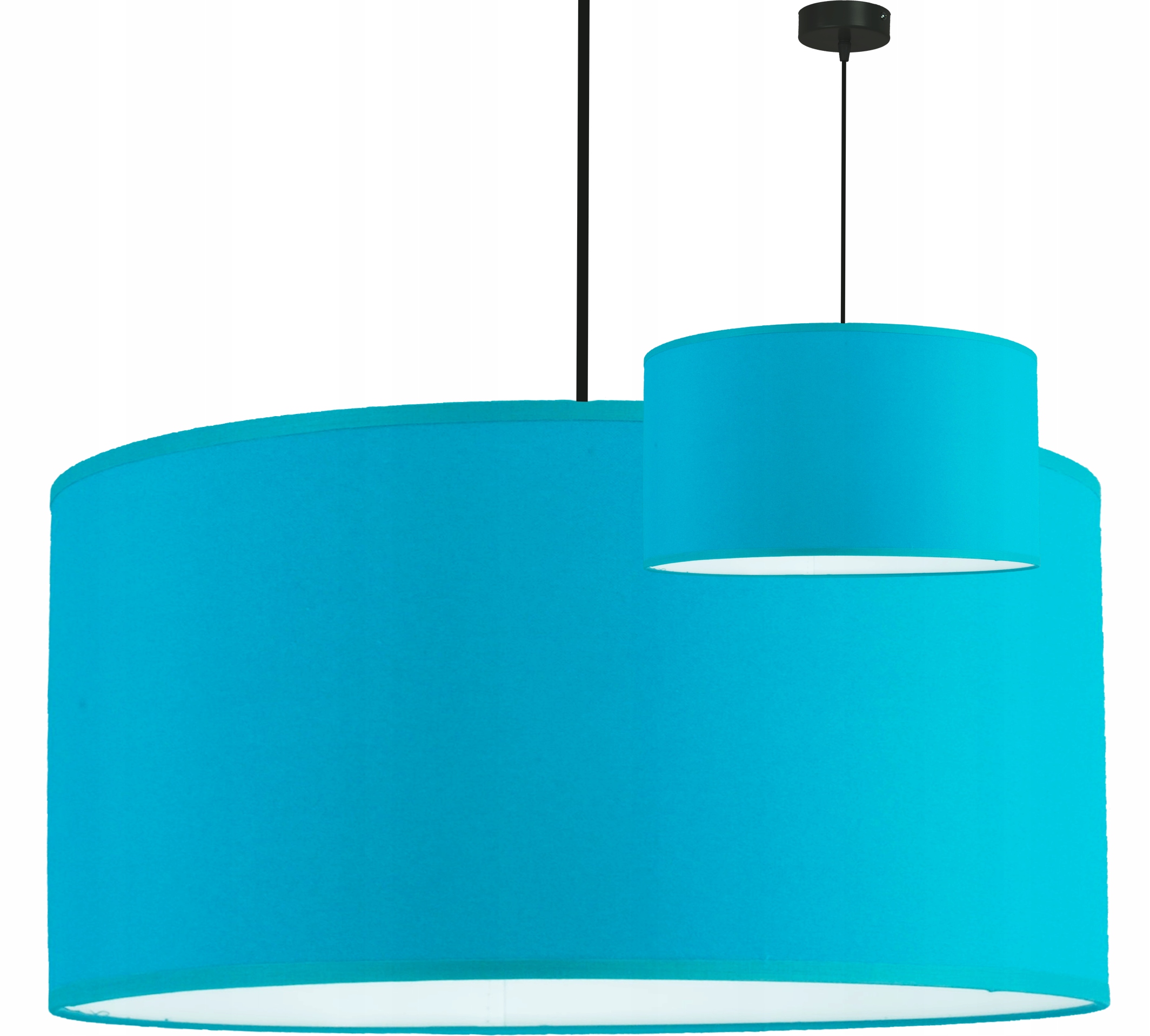 Moderní závěsná stropní lampa s tyrkysovým stínidlem, 40 cm, lustr