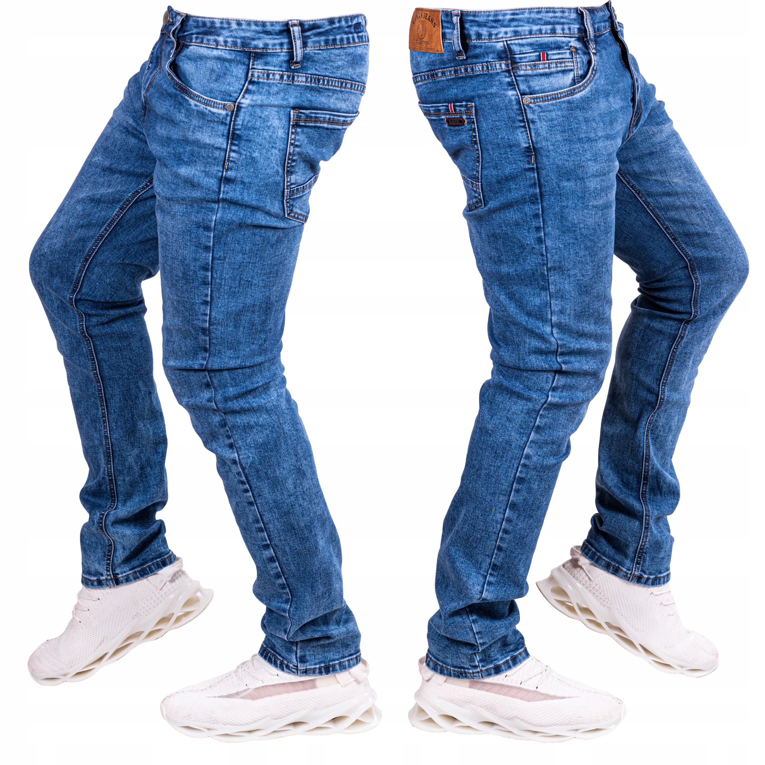 

Spodnie męskie Jeansowe zwężane slim Azul r.39