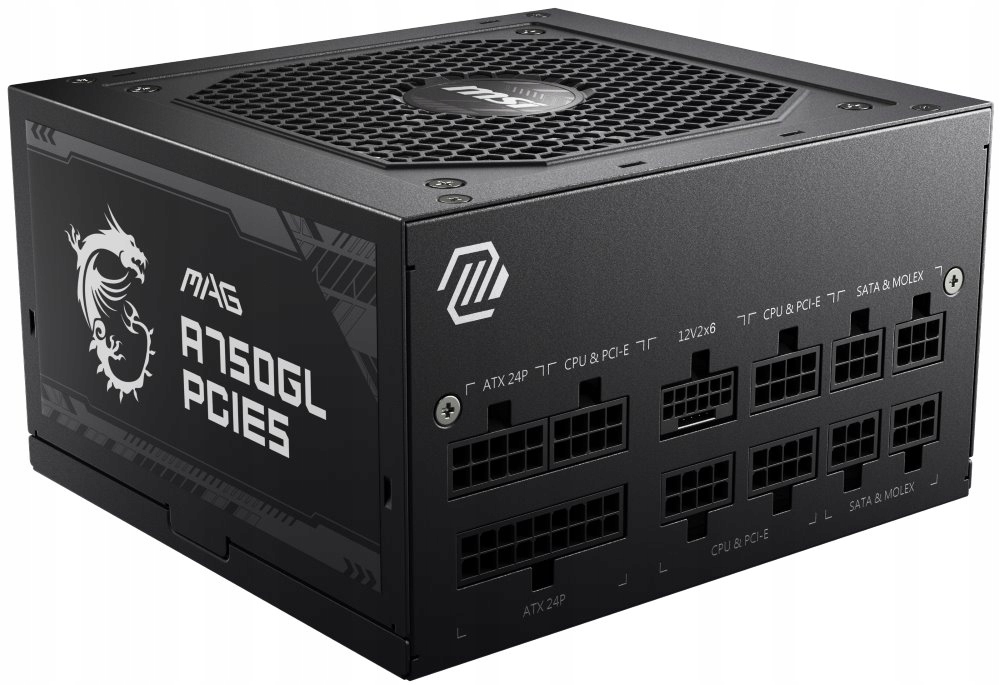 Msi zdroj Mag A750GL PCIE5 II/ 750W/ ATX3.1/ akt. Pfc/ 7 let celk. záruka/