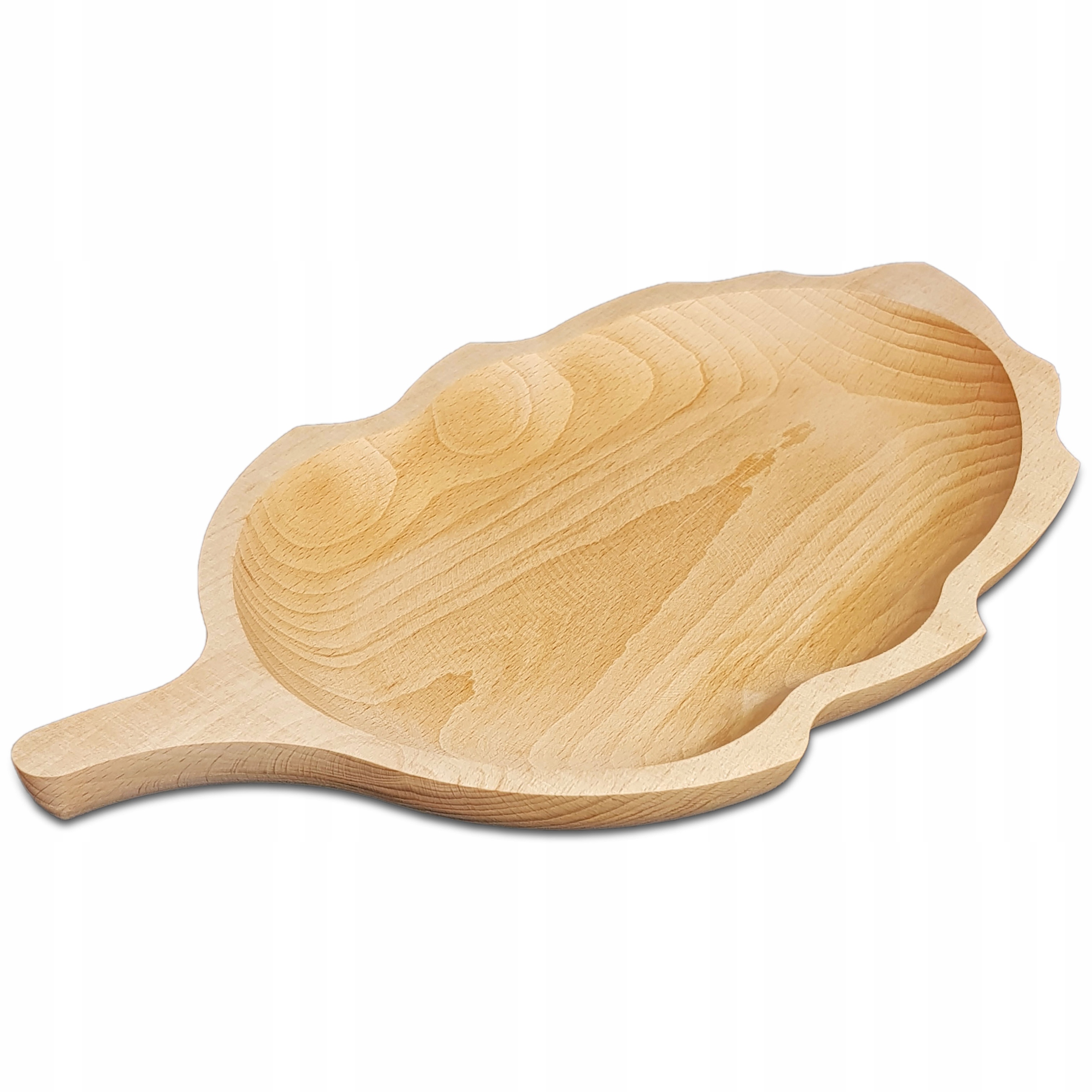 

Drewniany Talerz Taca Tacka Półmisek Bukowy Liść