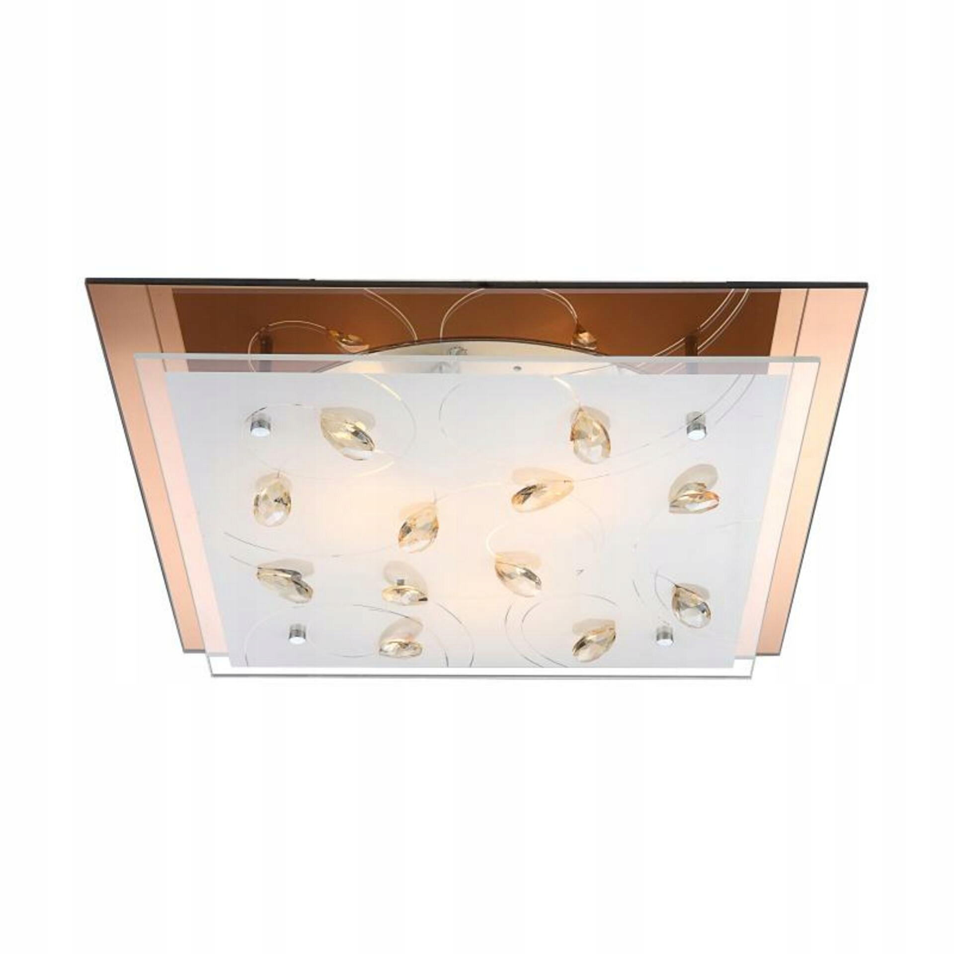 Stropné svietidlo Globo Ayana 40412-3 jantár/opál 3xE27 420x420mm