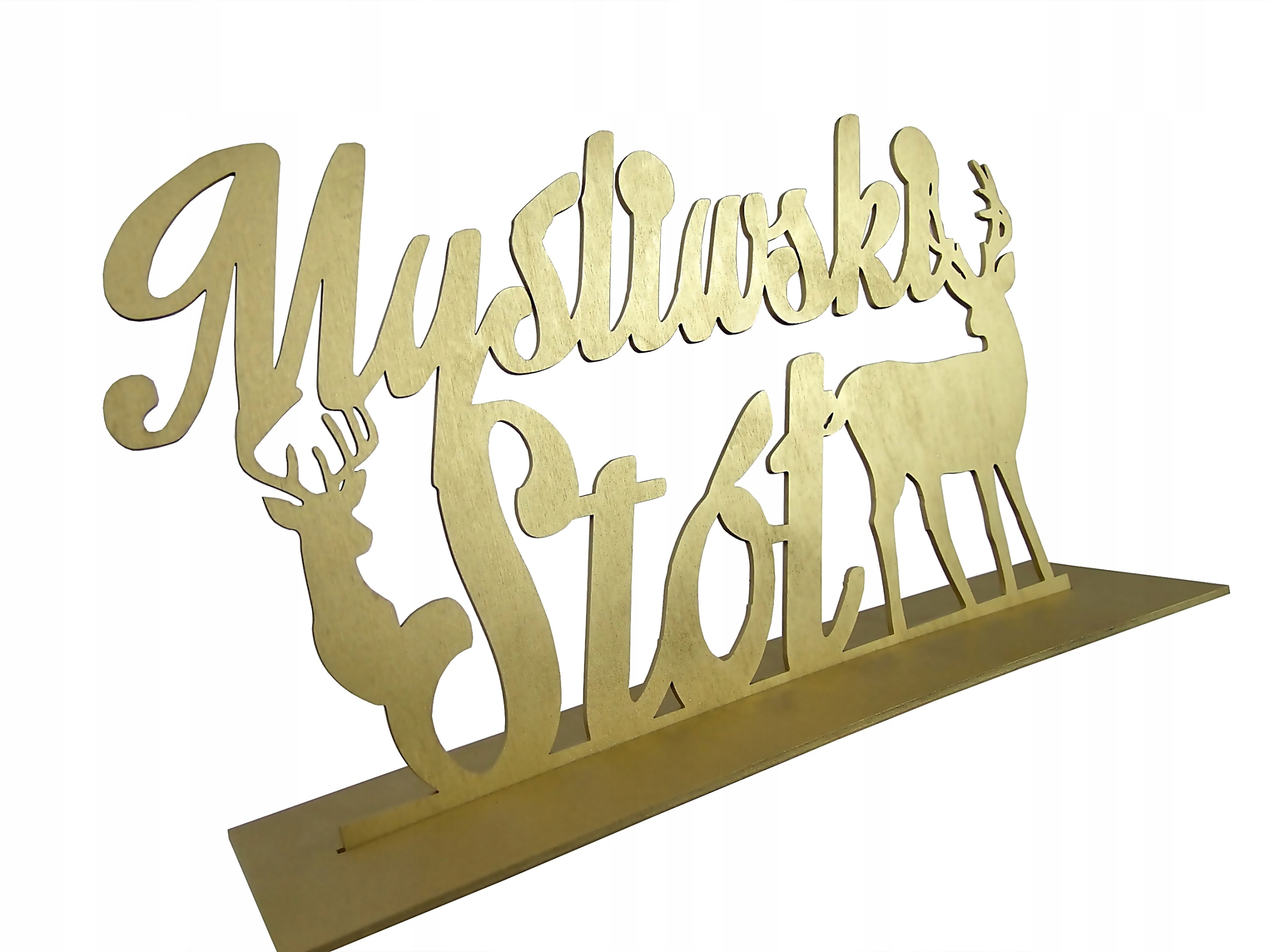 

Stół Myśliwski Dziczyzna Wiejski Stół Napis Stojak