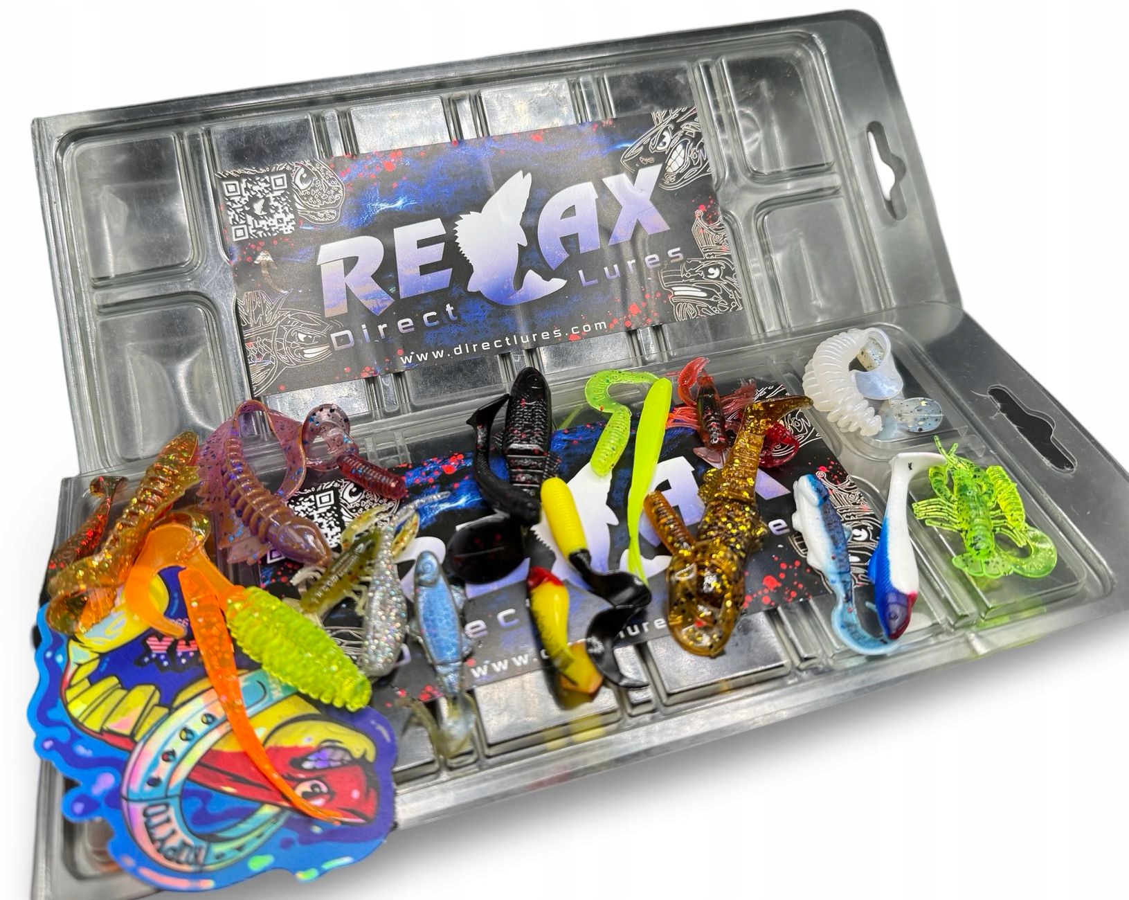 Relax Zestaw 25 Sztuk MIX Łownych Gum Na Okonia Pstrąga Naklejka Gratis!
