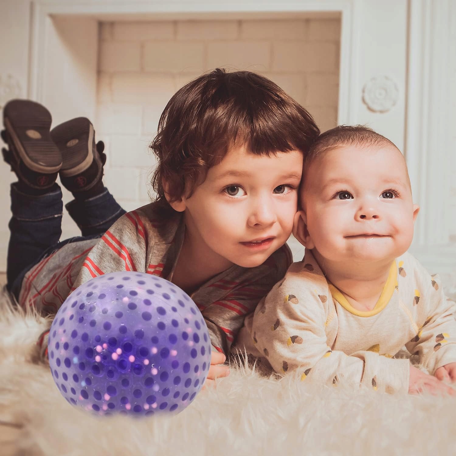 DUŻA SENSORYCZNA ANTYSTRESOWA PIŁKA GNIOTKA XL DZIECI DOROŚLI FIOLETOWA Rodzaj gniotki