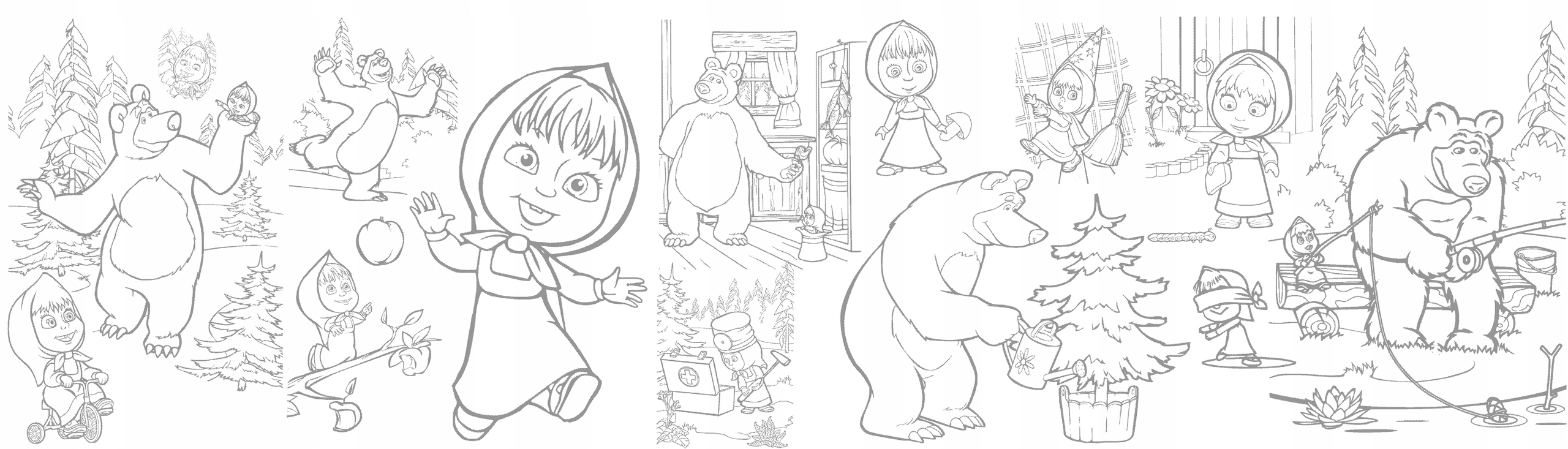 

Kolorowanka podłogowa XXL Masza i niedźwiedź