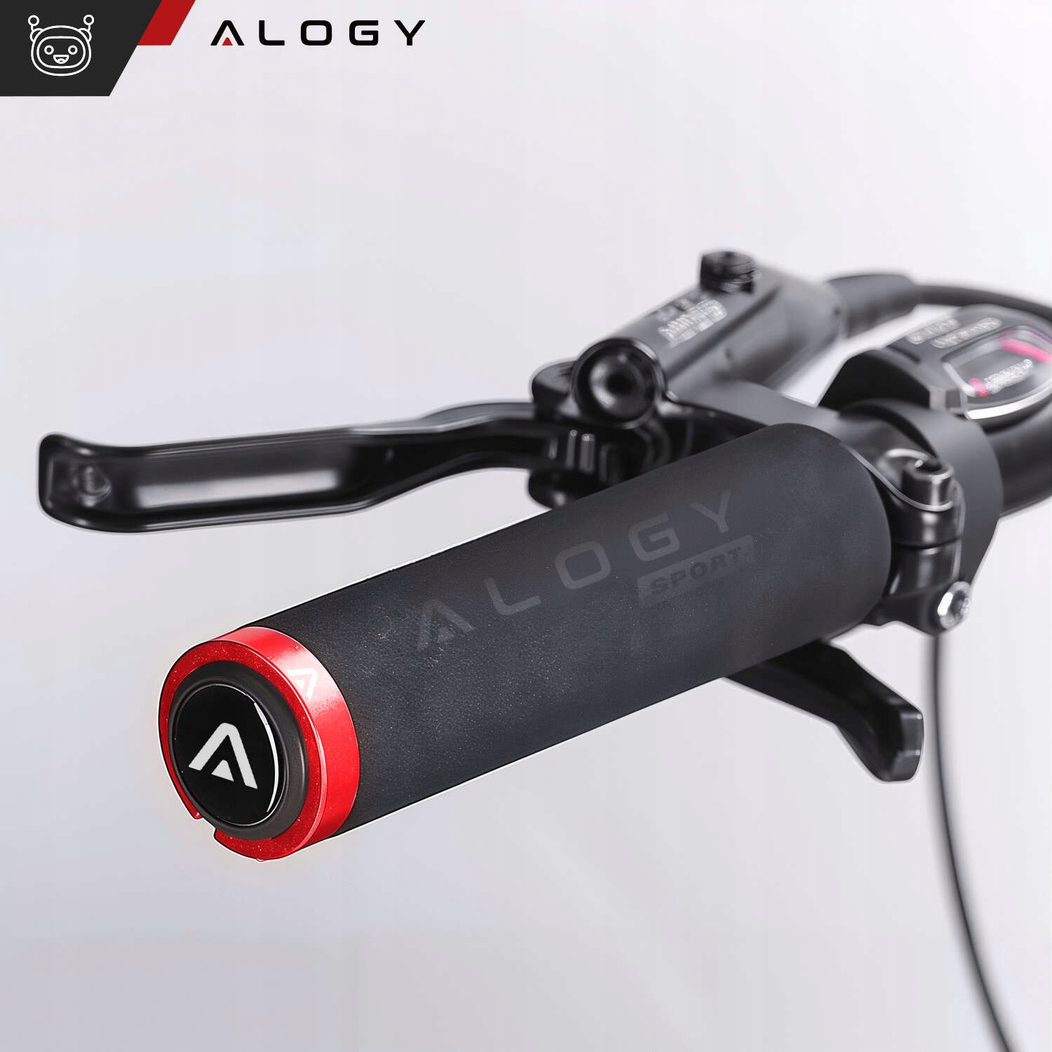 Chwyty Rączki Rowerowe Gripy na Rower Świetne Trzymanie MEGA MIĘKKIE 2szt Kolor dominujący czarny