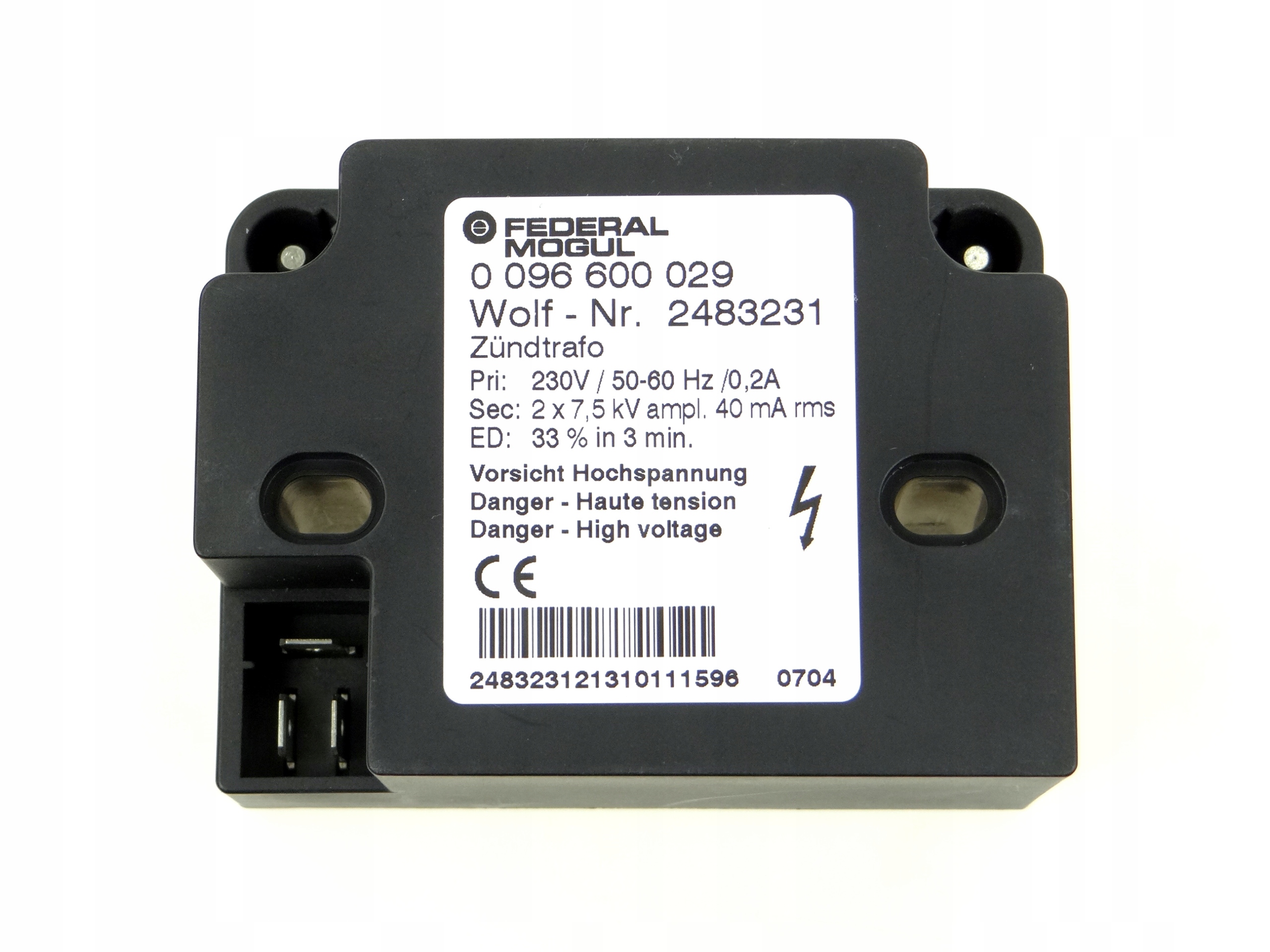 Zapaľovací Transformátor Federal Mogul Beru 0096600029 Wolf