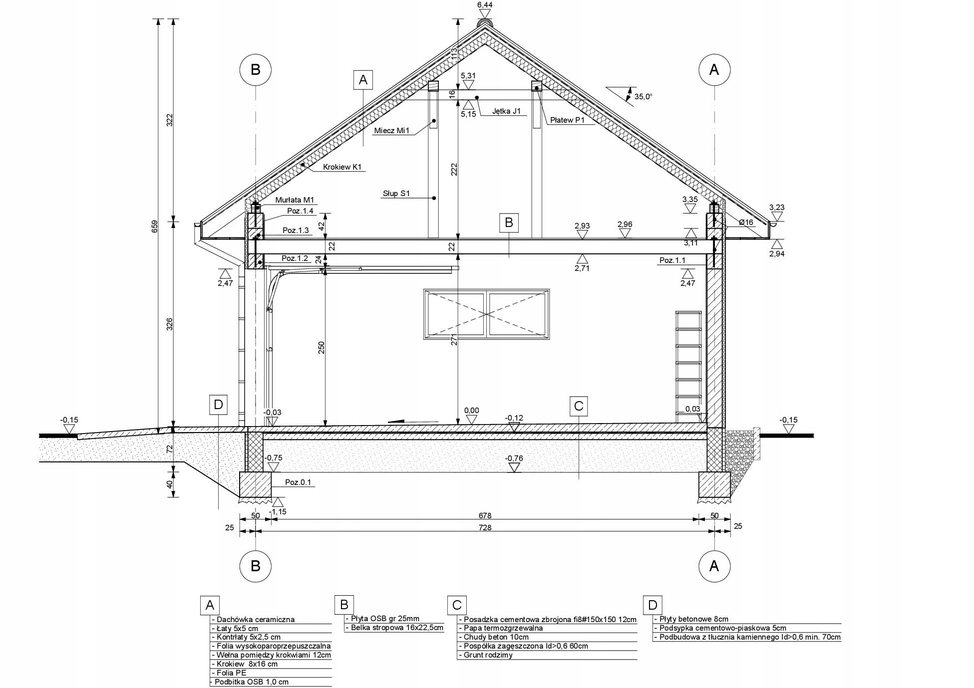 PROJEKT GARAŻU TRZYSTANOWISKOWEGO G321 Wysokość wjazdu 2.5 m
