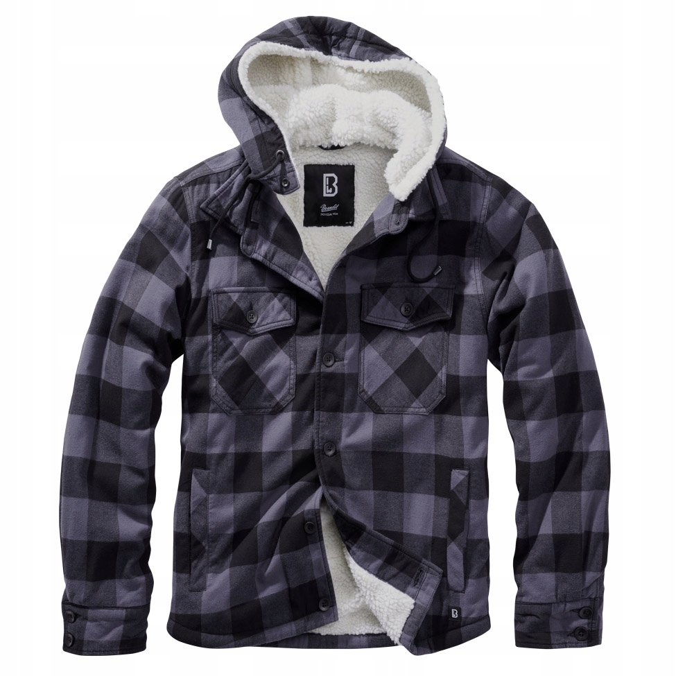 

Kurtka Brandit Lumberjacket Hooded Black/Grey XXL