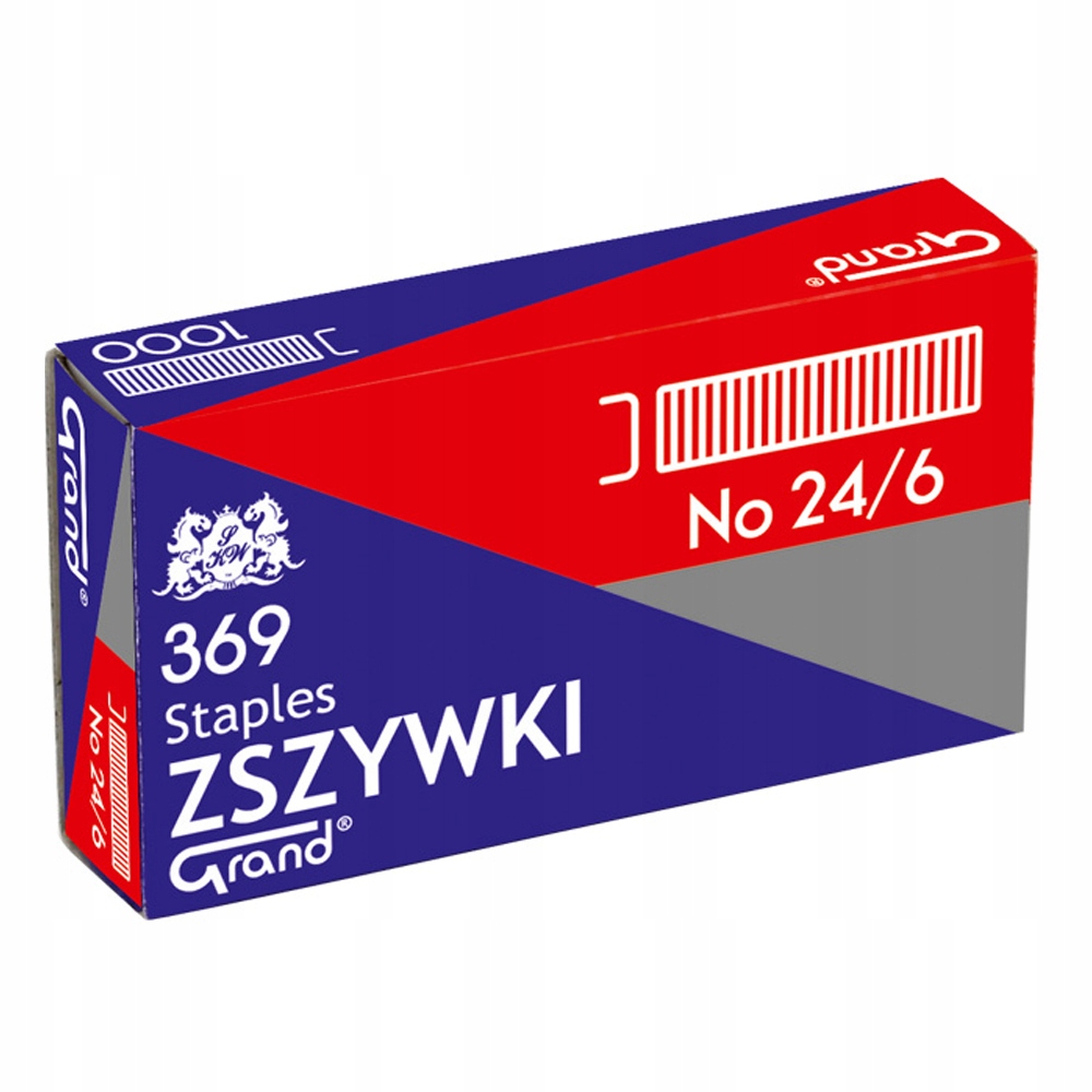 

Zszywki 24/6 Grand 1000 szt., ocynkowane, cynkowe