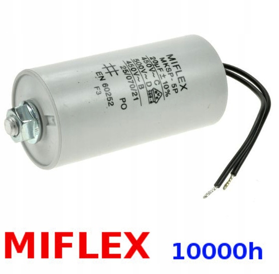 

Kondensator Silnikowy Rozruchowy Pracy 20uF 450V