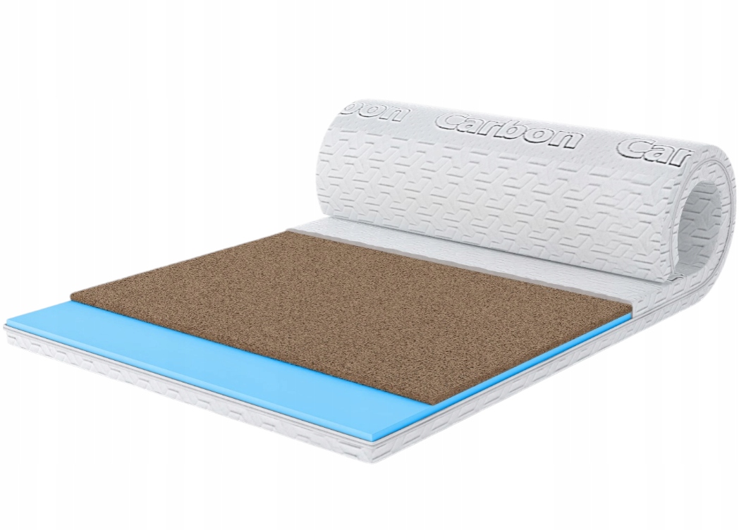 Nakładka na materac 120x200 Topper nawierzchniowy z gumką Carbon Kokos H3