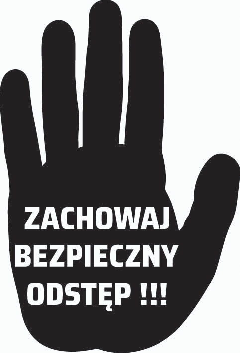 

Naklejka Zachowaj Bezpieczny Odstęp