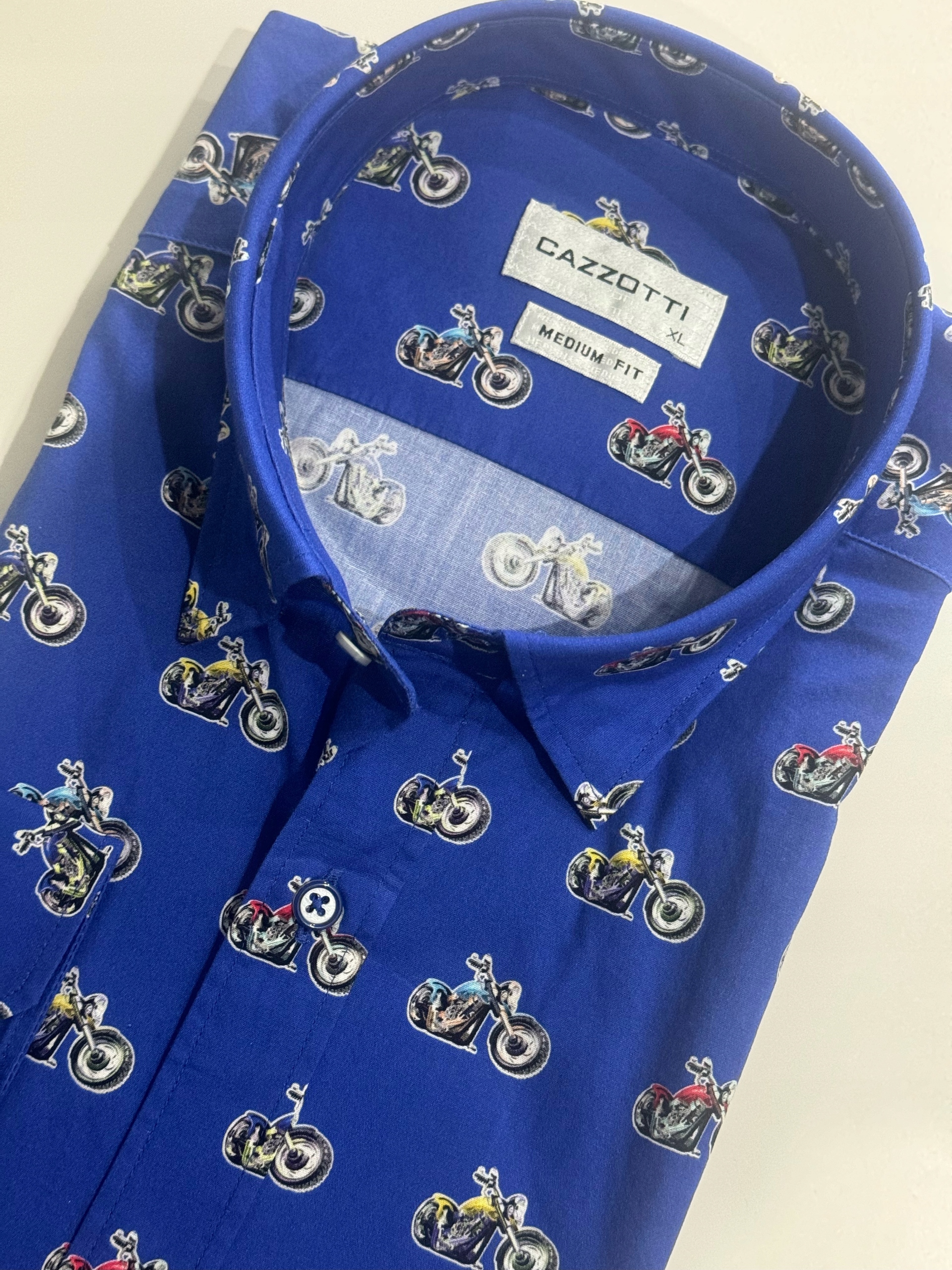 Cazzotti pánská košile 067 vzory Motory délka rukávu střední střih 3XL 47/48 27C